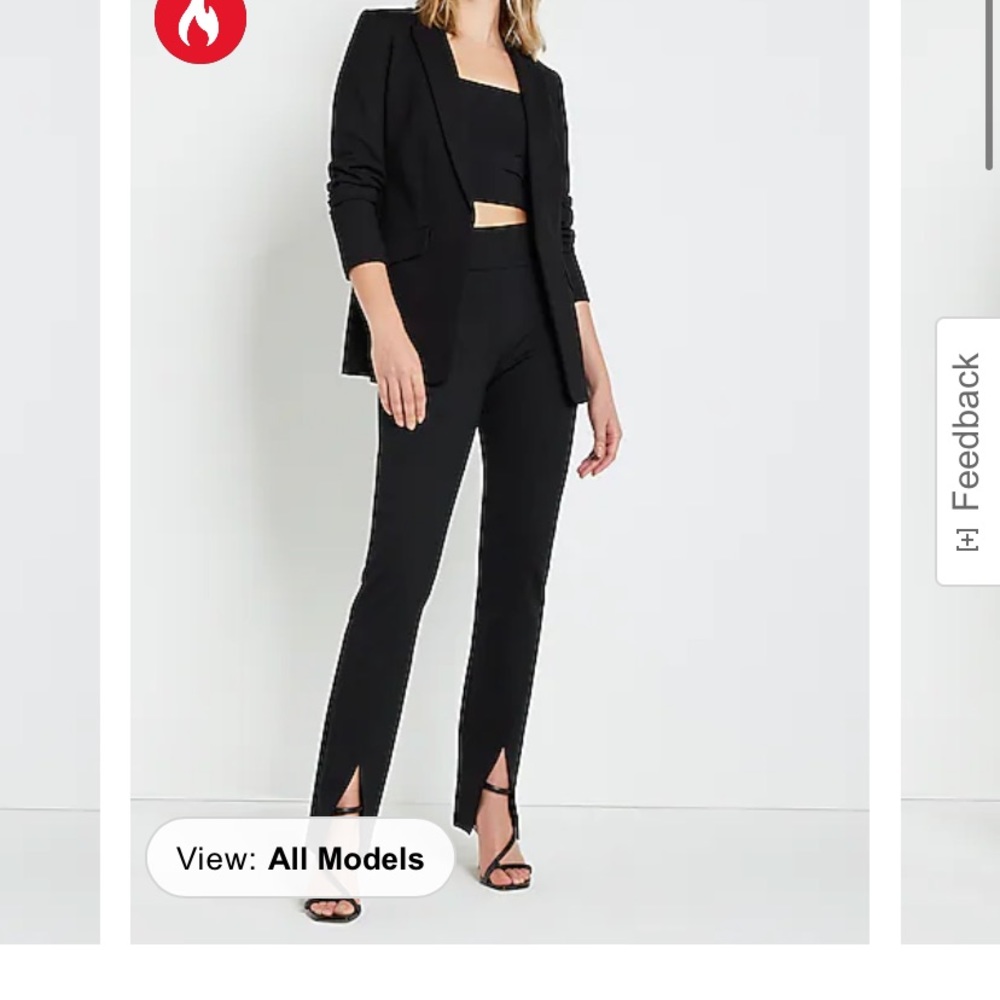 Express Columnist Black Slit pants